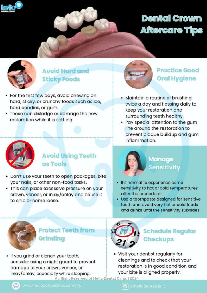 Dental crown aftercare tips